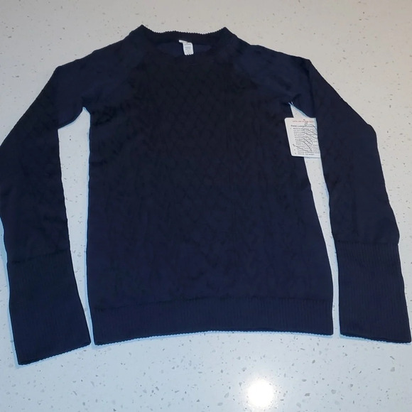Lululemon Restless Pullover Crewneck Thumbholes Midnight Navy Womens Size 2 NWT - Picture 14 of 16